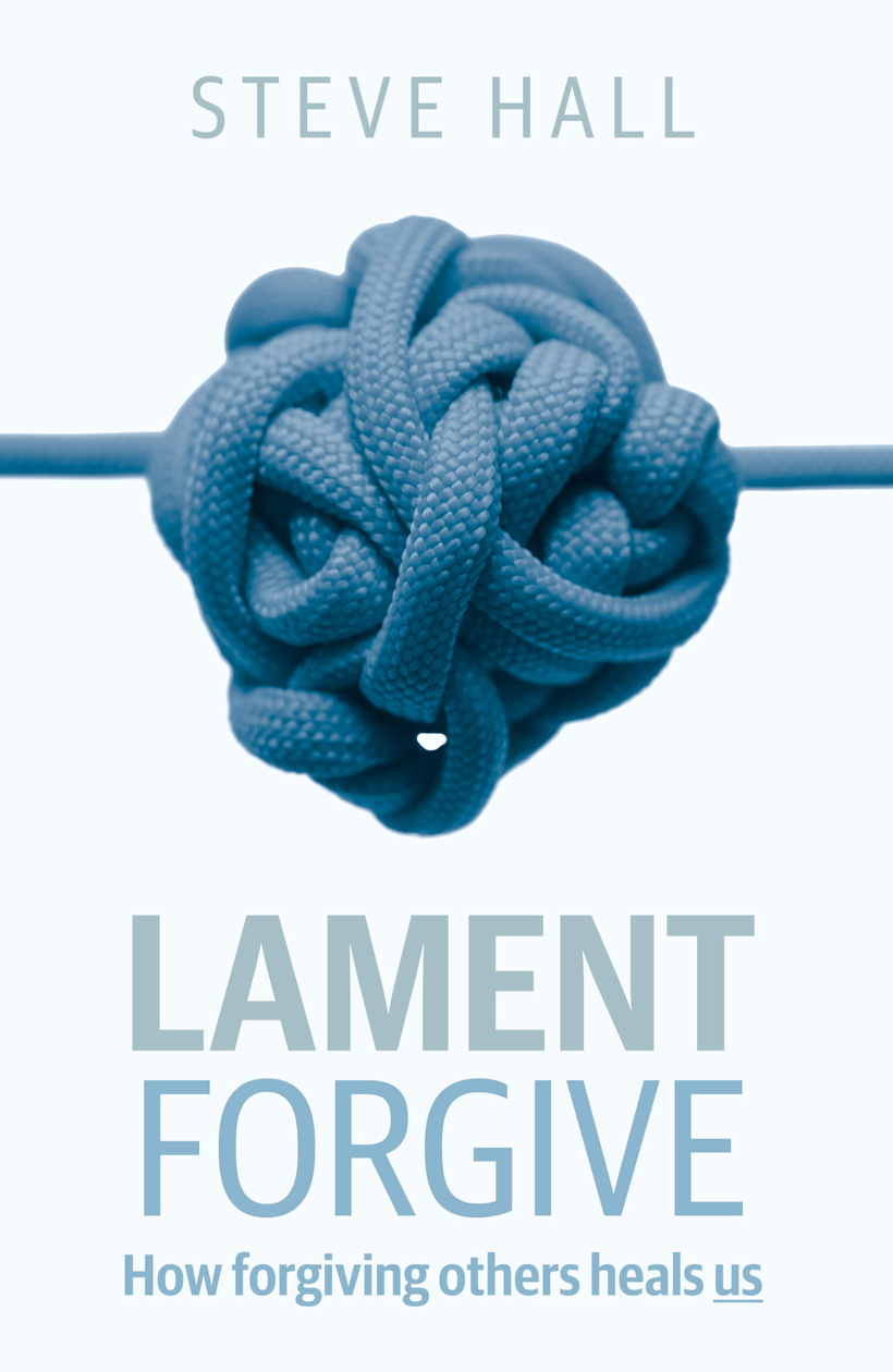 A large knot of blue tangled rope